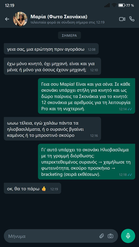 Κάποια ρωτά πριν αγοράσει αν είναι και για εκείνη, αφού έχει μόνο κινητό